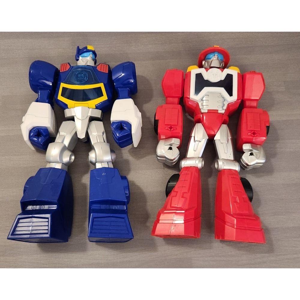 Transformers Rescue Bots Academy Chase Heatwave‎ 10 Inch Action Figure Lot 2pc